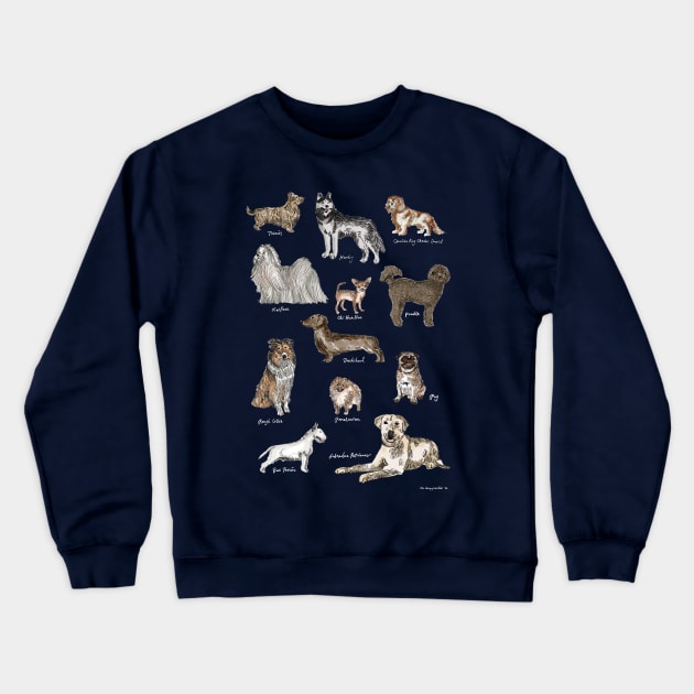 Furry Friends | Dog lovers Crewneck Sweatshirt by TheLazyPainter